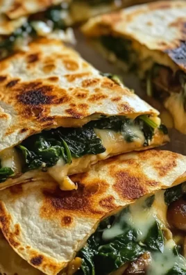 Baked Spinach Mushroom Quesadillas Recipe