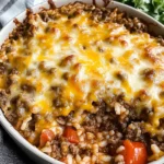 Cheesy Hamburger Rice Casserole
