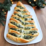 Christmas Tree Spinach Dip Breadsticks