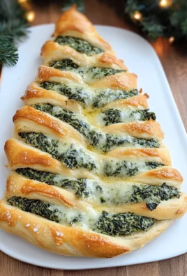 Christmas Tree Spinach Dip Breadsticks