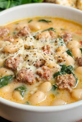Creamy Parmesan Italian Sausage Soup
