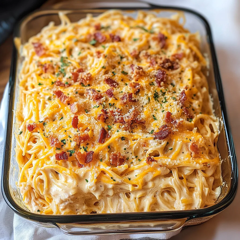 Creamy Southern Spaghetti Bake