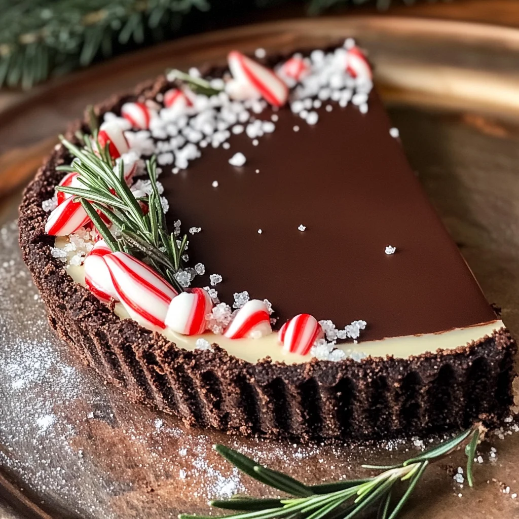 Dark Chocolate Peppermint Mousse Tart