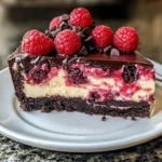 Dark Chocolate Raspberry Cheesecake