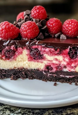 Dark Chocolate Raspberry Cheesecake