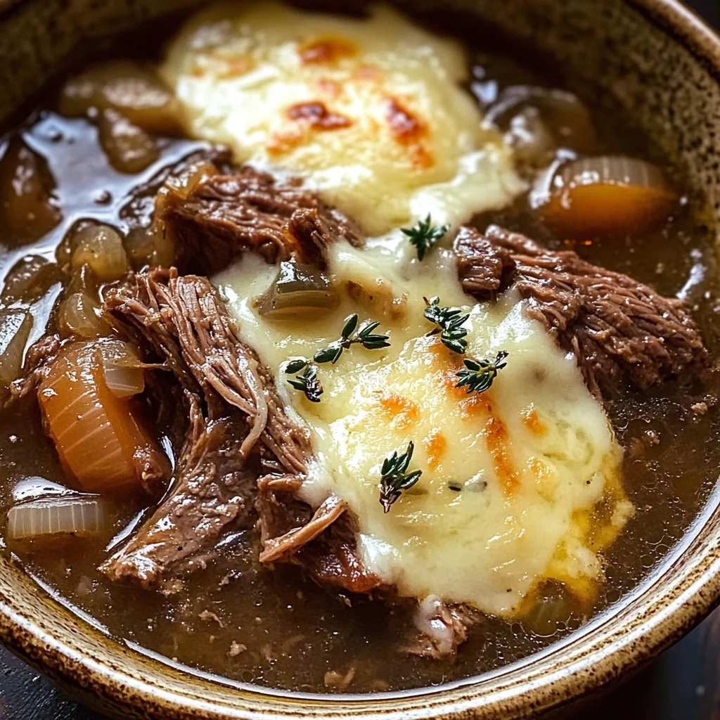 French Onion Beef Short Rib Soup