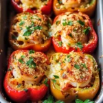 Garlic Butter Shrimp Stuffed Peppers