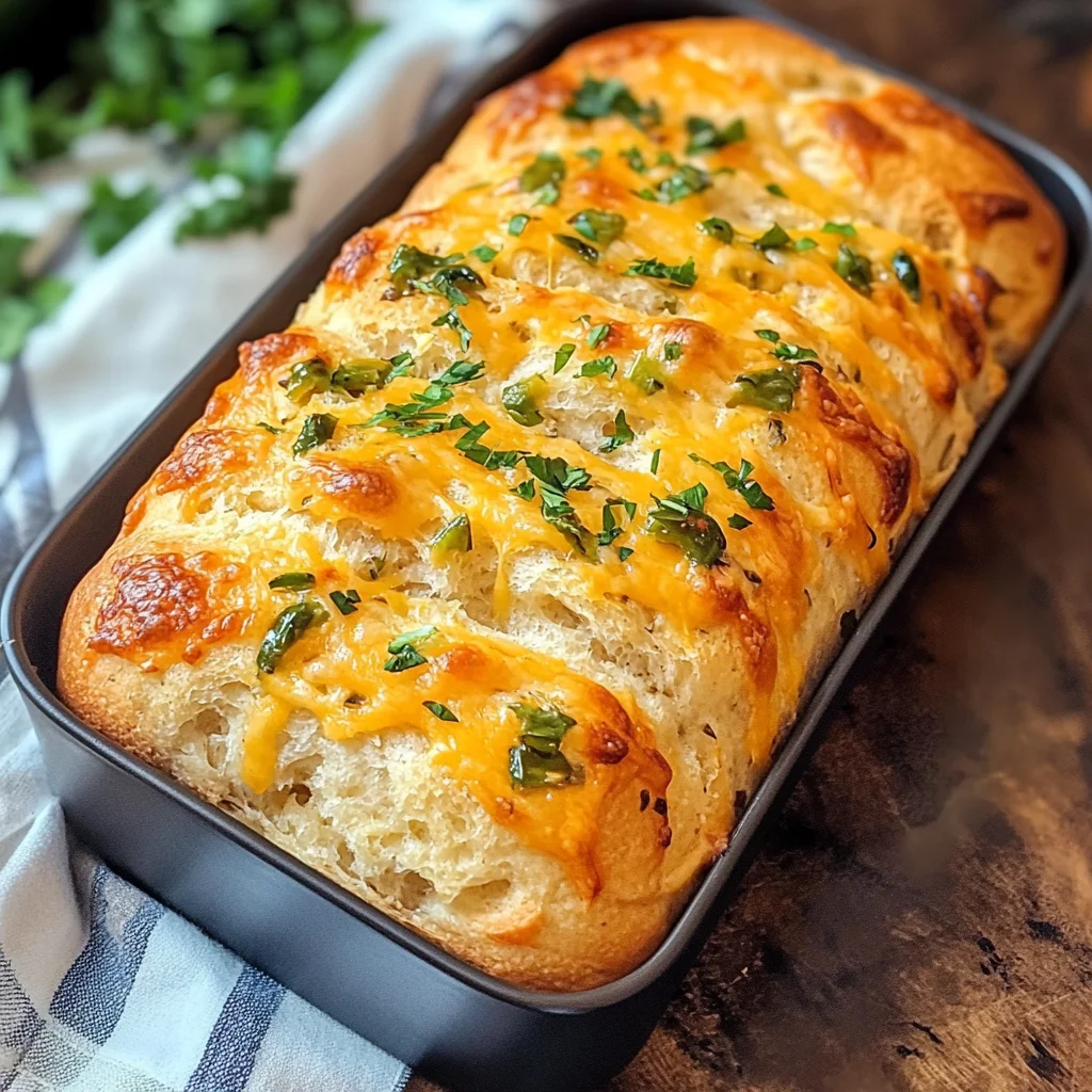 Garlic Herb Jalapeño Cheddar Bread