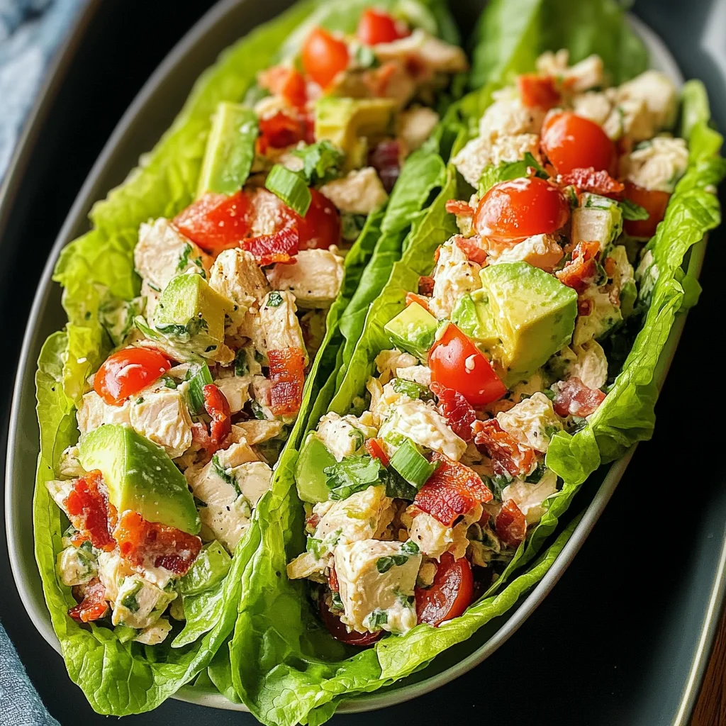 Light & Tasty BLT Chicken Salad Lettuce Wraps