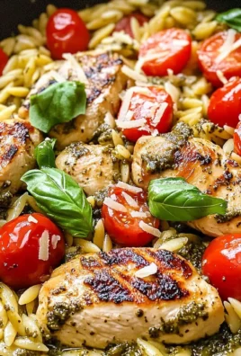 One Pan Chicken & Pesto Orzo