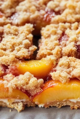 Peaches and Cream Crumble Bars