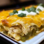 Quick and Easy Green Chile Chicken Enchilada Casserole