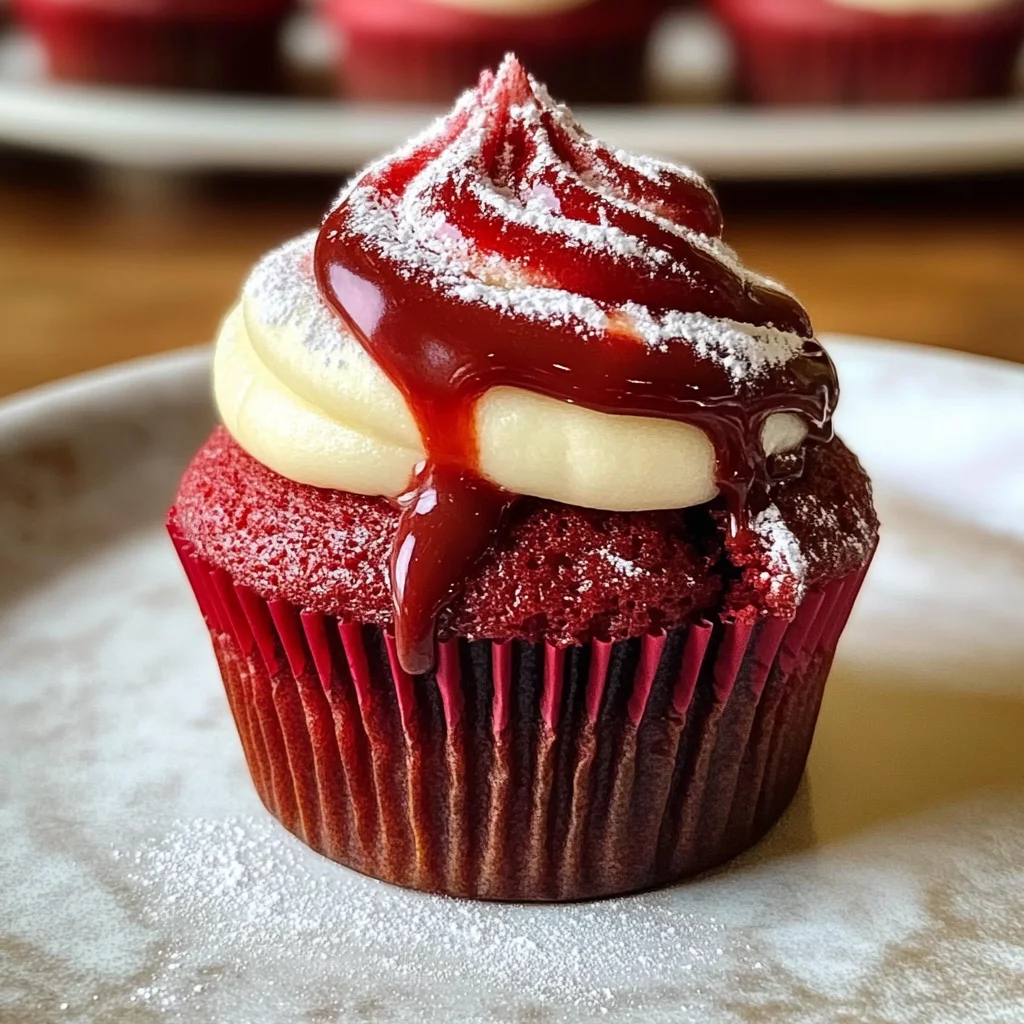 Red Velvet Molten Lava Cupcakes Recipe