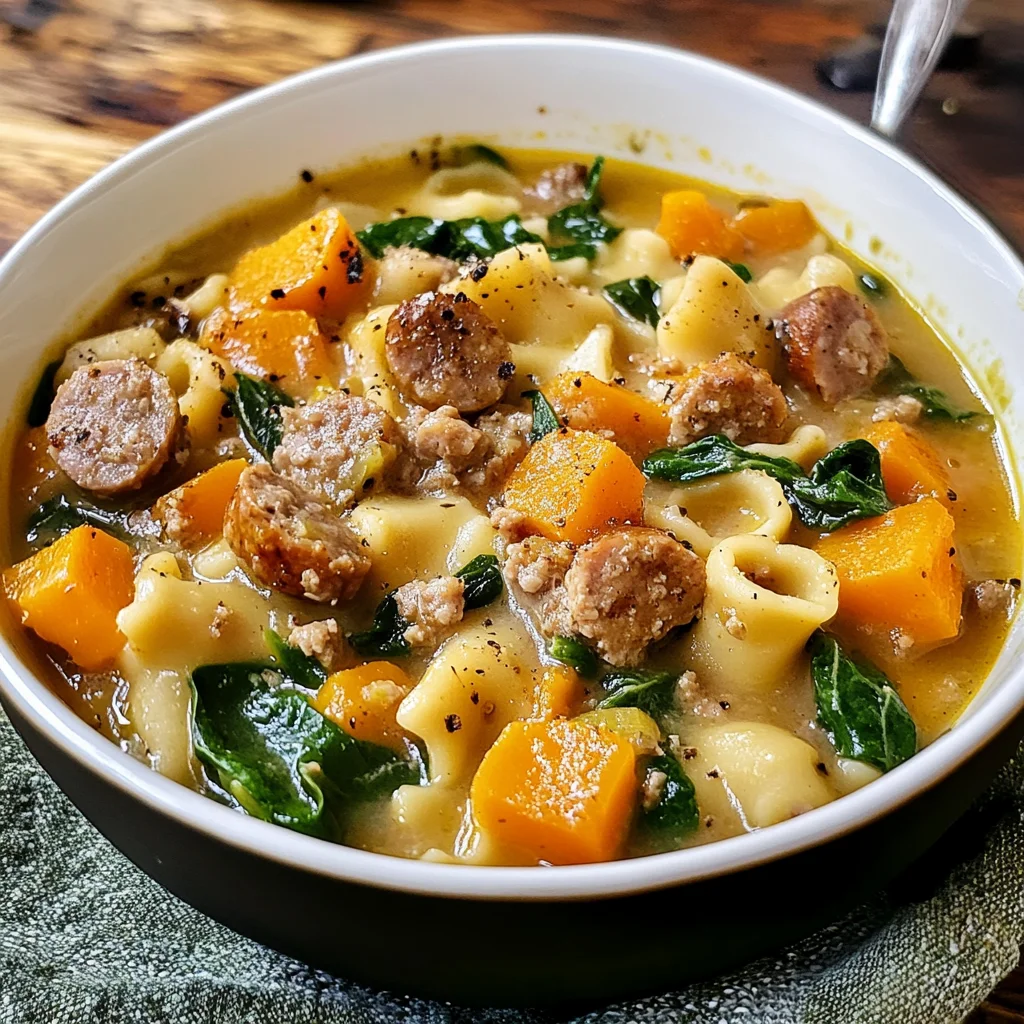 Roasted Butternut and Sausage Soup