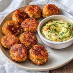 Salmon Balls with Creamy Avocado Sauce