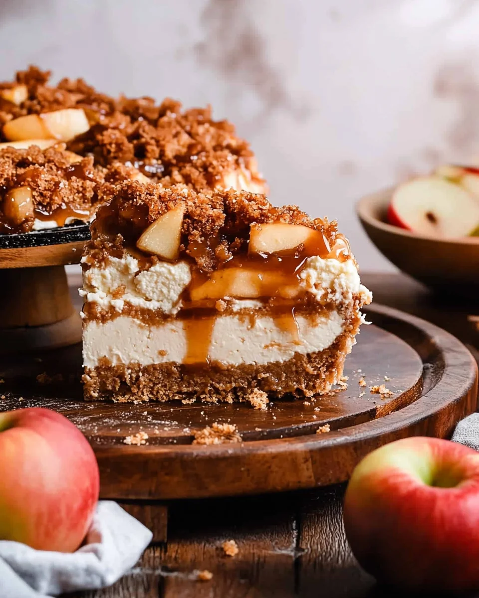 Salted Caramel Apple Pie Cheesecake