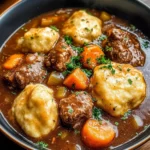 Tasty Beef Stew and Dumplings