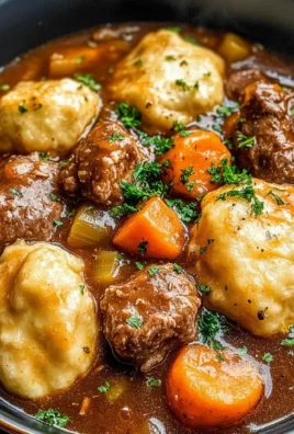 Tasty Beef Stew and Dumplings