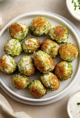 Air Fryer Broccoli Cheddar Poppers