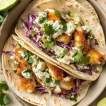 Air Fryer Fish Tacos with Cilantro Lime Slaw