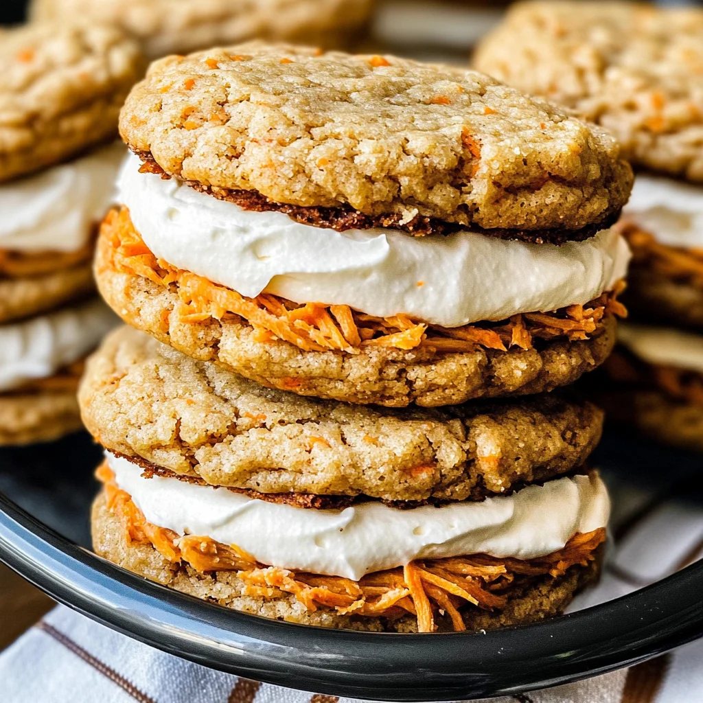 Carrot Cake Cookie Sandwiches