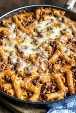 Cheesy Ground Beef Pasta Skillet