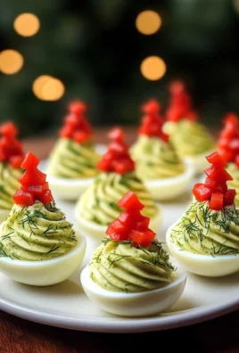 Christmas Tree Deviled Eggs