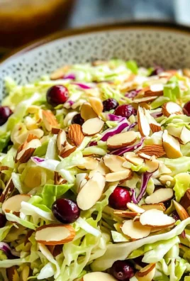 Cranberry Almond Slaw with Apple Cider Vinaigrette