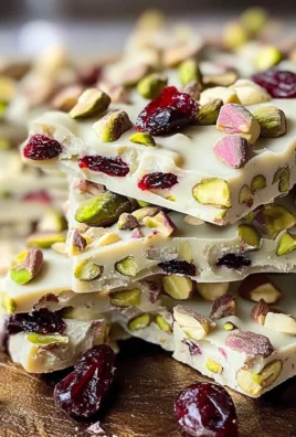 Cranberry Pistachio White Chocolate Bark