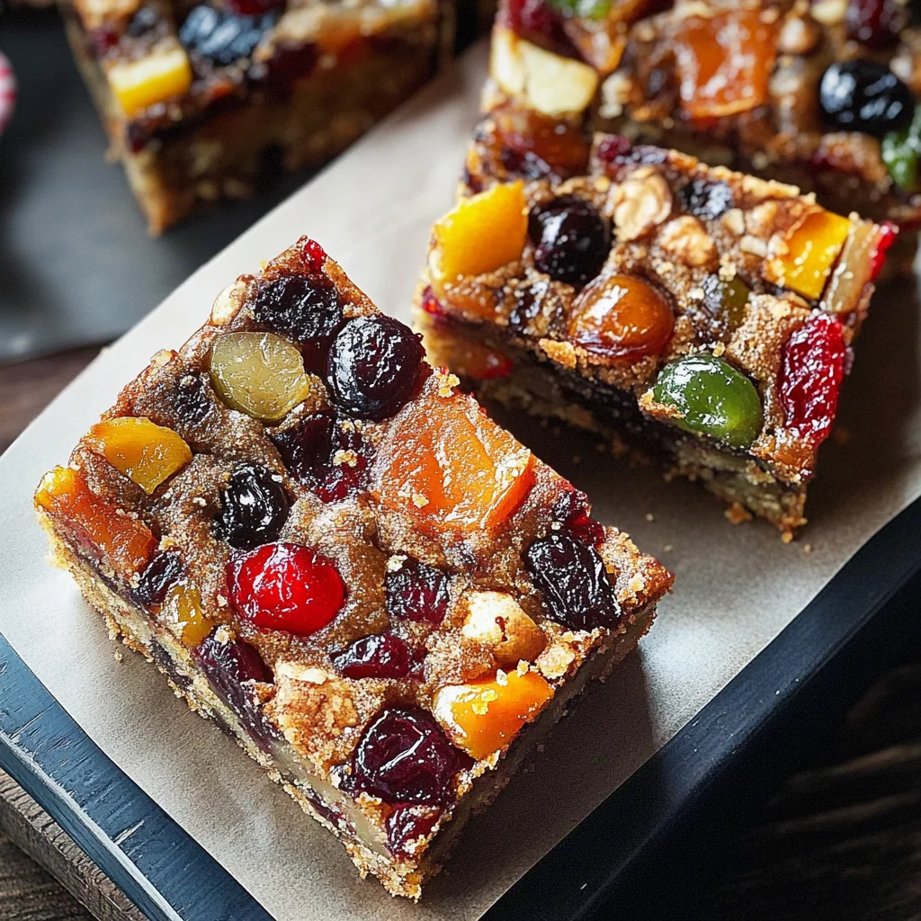 Festive Christmas Fruitcake Bars