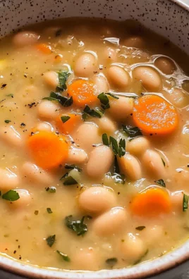 Greek White Bean Soup With Garlic & Lemon