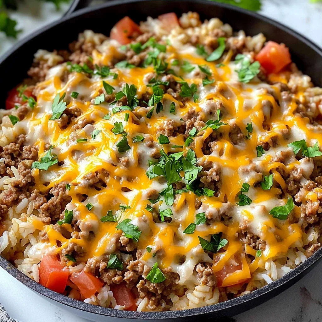 Ground beef and Rice Skillet