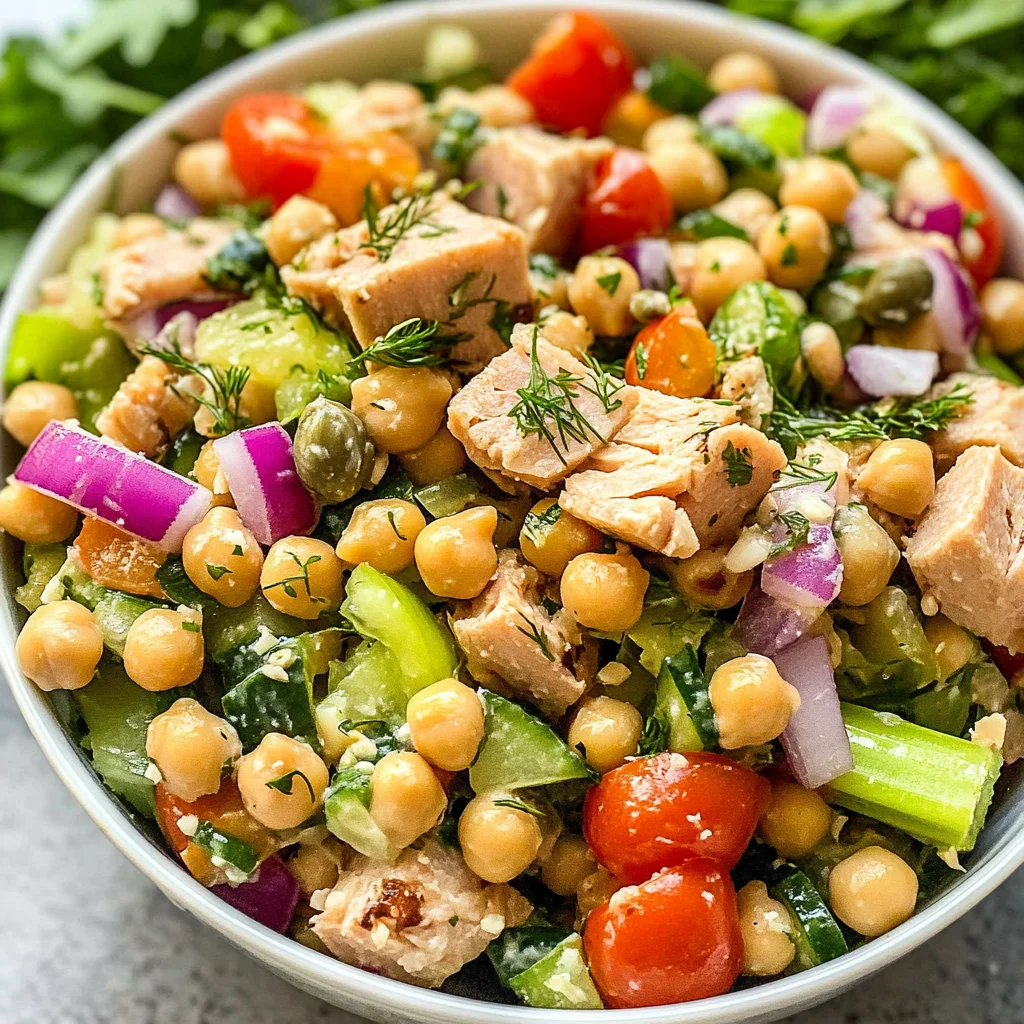 Healthy Tuna Garbanzo Bean Salad