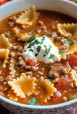 Hearty Lasagna Soup with Bow Tie Pasta