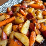 Maple Dijon Roasted Carrots and Apples