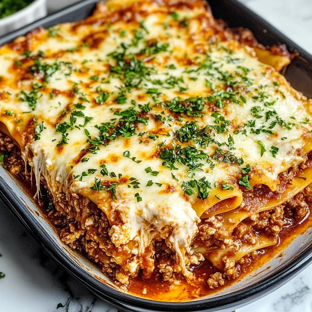Meaty Lasagna with Cottage Cheese