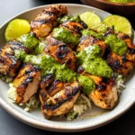 Peruvian Chicken with Aji Verde & Cilantro Rice