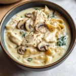 Roasted Garlic White Chicken Lasagna Soup