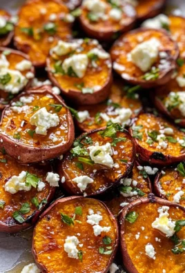 Roasted Sweet Potato Rounds with Honey & Feta