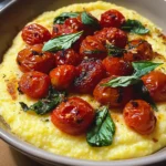 Savory Herbed Polenta & Roasted Tomato Bake