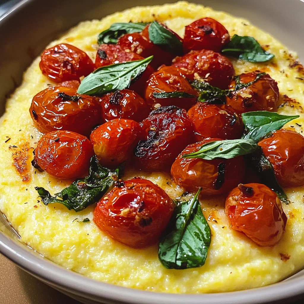 Savory Herbed Polenta & Roasted Tomato Bake