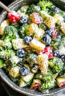 Skinny Broccoli Salad with a Poppy Seed Dressing