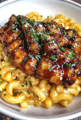 Spicy Honey Pepper Chicken with Mac and Cheese