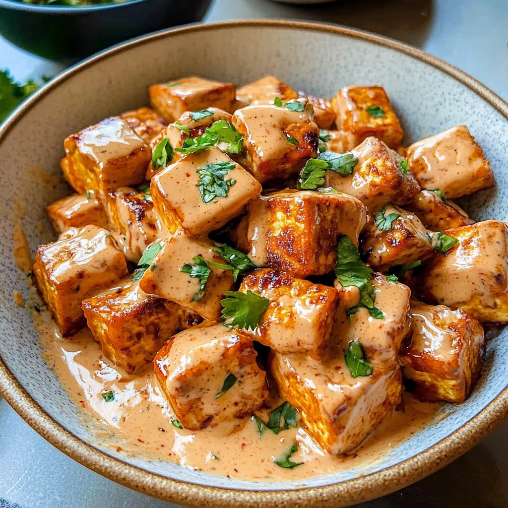 Spicy Tofu with Creamy Coconut Sauce Recipe That Delights
