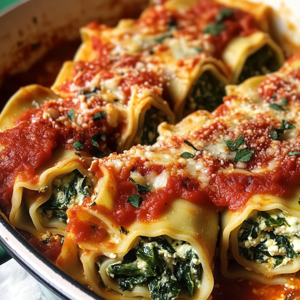 Spinach and Cheese Lasagna Pinwheels