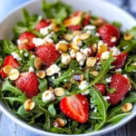 Strawberry Arugula Salad with Feta and Balsamic Vinaigrette