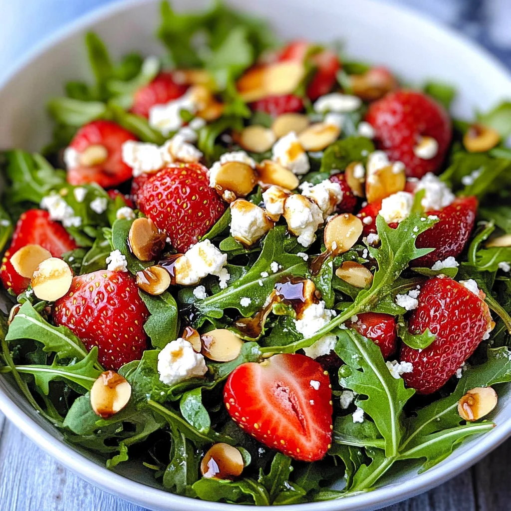 Strawberry Arugula Salad with Feta and Balsamic Vinaigrette