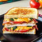 Turkey Melt with Cheddar, Spinach, and Bacon