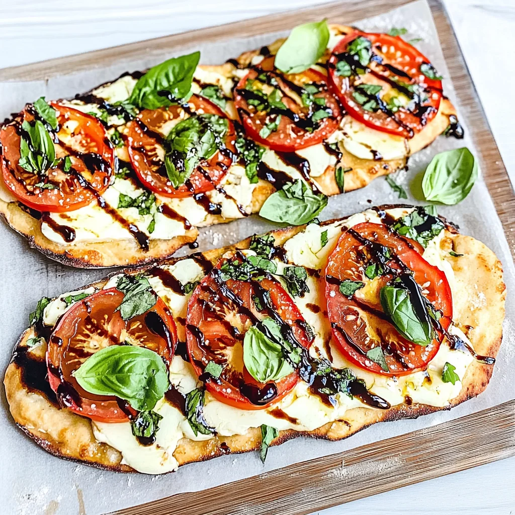 15 Minute Easy Margherita Flatbread Pizza