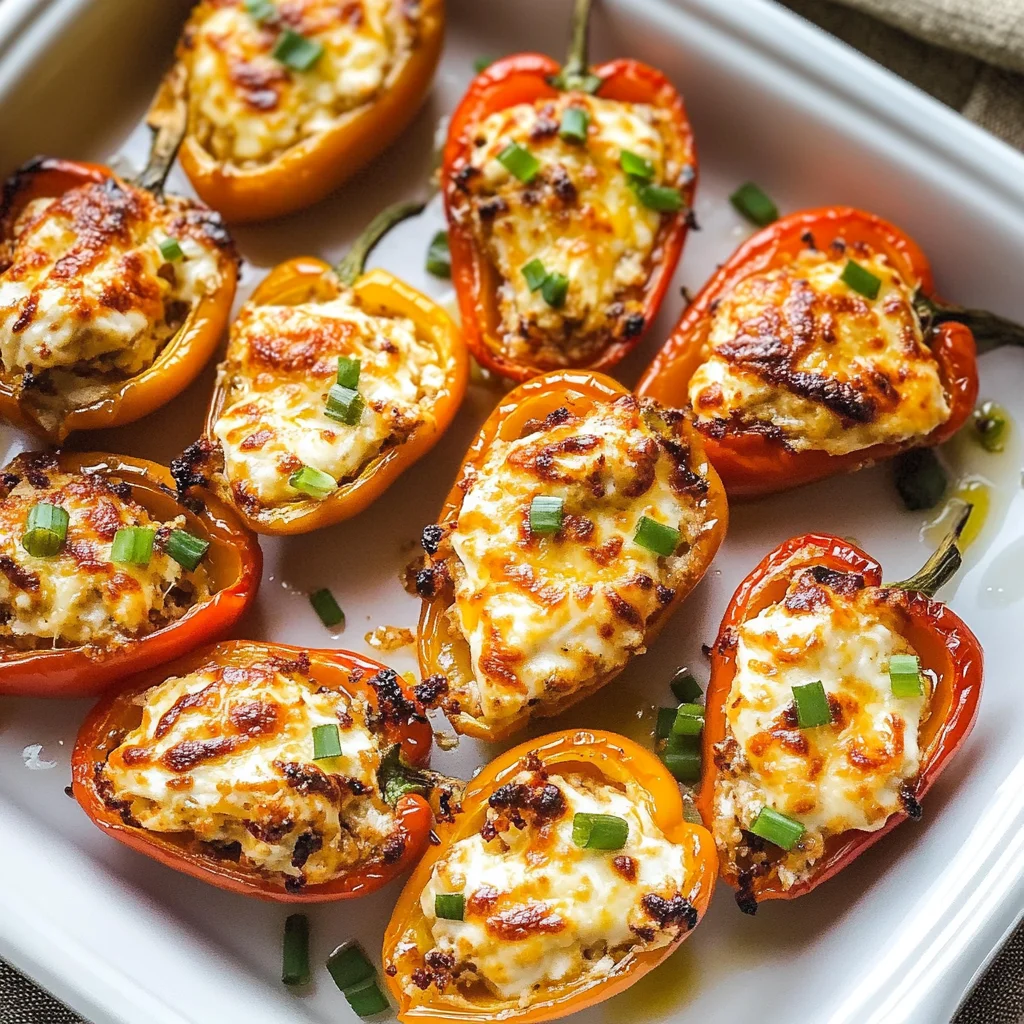 Air Fryer Cream Cheese Stuffed Mini Peppers